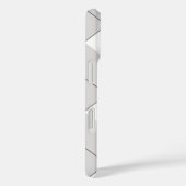 パステルジオメトリ交差グレー線（名前あり） Case-Mate iPhoneケース (裏面 / 右)