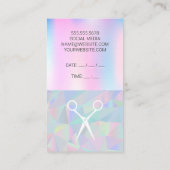 パステルジオメトリ背景 予約カード (裏面)