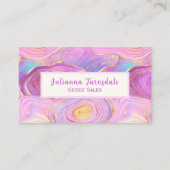 パステルジオードアゲートアンド金ゴールド 名刺 (正面)