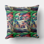 パステルジャイアントソーン抽象芸術アート クッション (裏面)