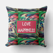 パステルジャイアントソーン抽象芸術アート クッション (正面)