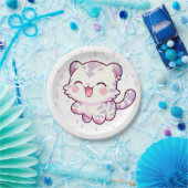 パステルジャングルタイガーベビーシャワー ペーパープレート (パーティー)