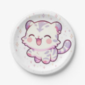 パステルジャングルタイガーベビーシャワー ペーパープレート (正面)