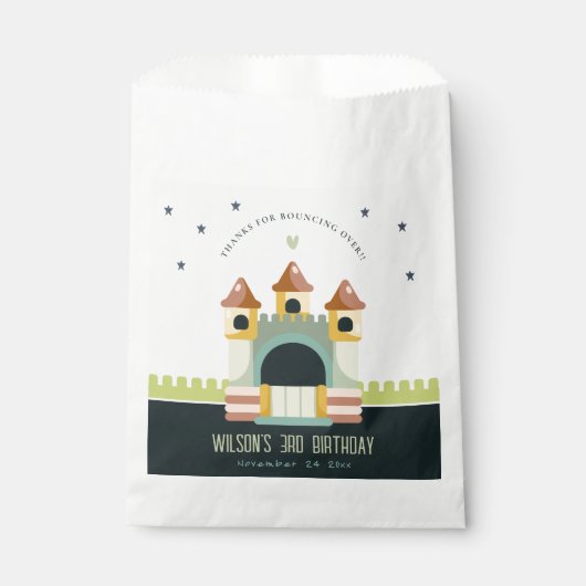 パステルジャンピングキャッスルジャンプ&子供の誕生日 フェイバーバッグ (正面)