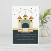 パステルジャンピングキャッスル ジャンプ&プレイ キッズバースデー サンキューカード (スタンド正面)