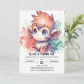 パステルジョイモンキー誕生日 招待状 (スタンド正面)