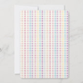 パステルジンガム男女兼用ベビーシャワー 招待状 (裏面)