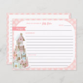 パステルジンジャーブレッドシュガーキャッスルケーキレシピカード (正面/裏面)