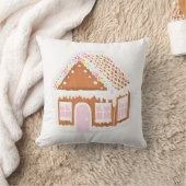 パステルジンジャーブレッドハウスクリスマス装飾用クッション クッション (ブランケット)
