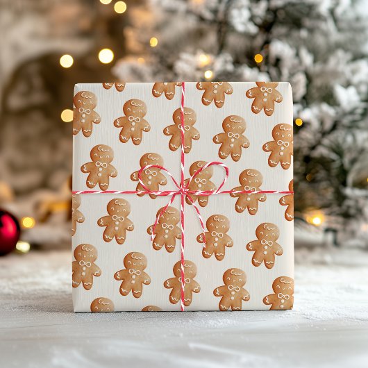 パステルジンジャーブレッドマンココアマグ クリスマス ラッピングペーパーシート