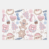 パステルスイーツホリデーラッピング紙シーツ ラッピングペーパーシート (正面)