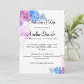 パステルスイートピーお祝いオブライフ 招待状 (スタンド正面)