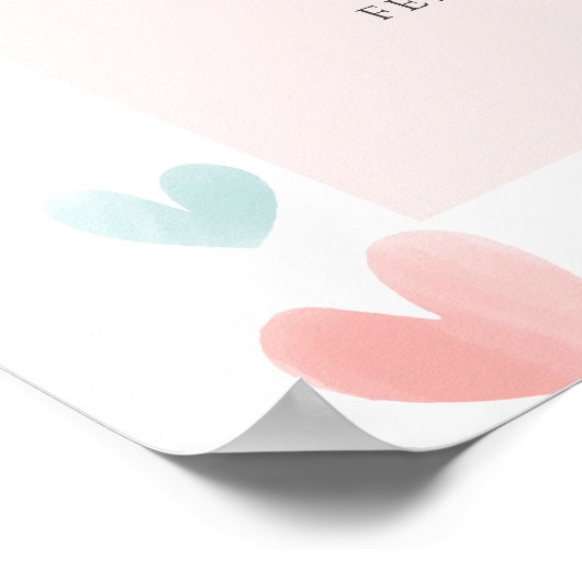 パステルスウィートアーチウェルカムベビーシャワー ポスター (角)