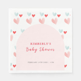 パステルスウィートアーチヴァレンティーンズベビーシャワー スタンダードランチョンナプキン