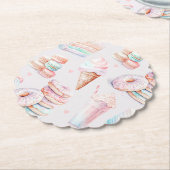 パステルスウィート誕生日パーティー ペーパーコースター (アングル)