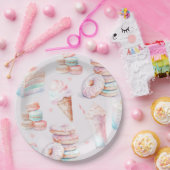 パステルスウィート誕生日パーティー ペーパープレート (パーティー)