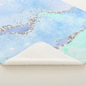 *~*パステルスカイブルーゲートシルバーグリッター海AP8 シェルパブランケット (3/4)