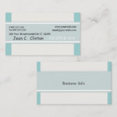 パステルスカイブルー抽象芸術ジオメトリックキャンペーン 名刺 (正面/裏面)