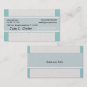 パステルスカイブルー抽象芸術ジオメトリックキャンペーン 名刺 (正面/裏面)