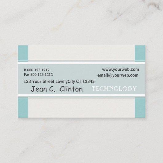 パステルスカイブルー抽象芸術ジオメトリックキャンペーン 名刺 (正面)
