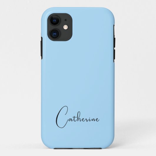 パステルスカイ無地のカラー |ミニマリスト名 Case-Mate iPhoneケース (裏面)