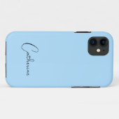 パステルスカイ無地のカラー |ミニマリスト名 Case-Mate iPhoneケース (裏面(横))