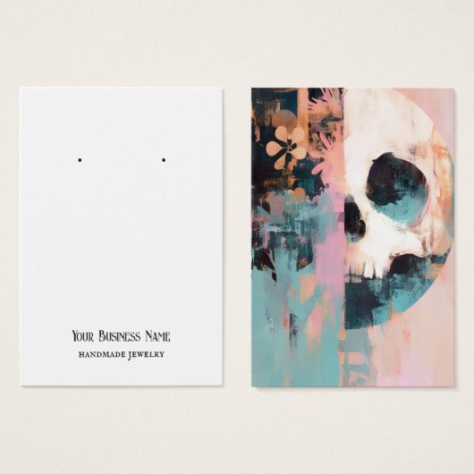 パステルスカルイヤリングディスプレイカード (正面&裏面)