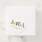 パステルスカンジイエローグレイ文字プレジャークリスマス フェイバータグ (インサイチュ)