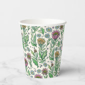 パステルスカンジナビアフローラブライダルシャワー 紙コップ (裏面)