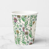 パステルスカンジナビアフローラブライダルシャワー 紙コップ (右)