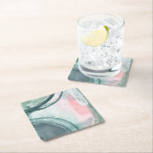 パステルスクライブ – 水彩 スクエアペーパーコースター (インサイチュ)