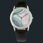 パステルスクライブ – 水彩 腕時計<br><div class="desc">Pastel Scribe III by Grace Popp.水の色のようなスタイルでアップクローズ形状。さまざまな色で構成。</div>