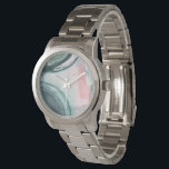 パステルスクライブ – 水彩 腕時計<br><div class="desc">Pastel Scribe III by Grace Popp.水の色のようなスタイルでアップクローズ形状。さまざまな色で構成。</div>