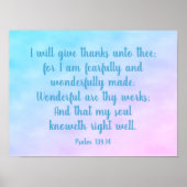 パステルスクリスチャンアート素晴らしく作られた詩編139 ポスター (正面)