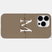 パステルスクリプトモノグラムパーソナライズされた電話ケース Case-Mate iPhoneケース (裏面 (横))