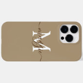 パステルスクリプトモノグラムパーソナライズされた電話ケース Case-Mate iPhoneケース (裏面 (横))