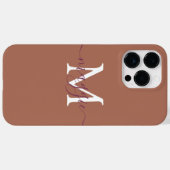 パステルスクリプトモノグラムパーソナライズド携帯ケース Case-Mate iPhoneケース (裏面 (横))