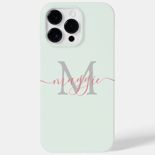 パステルスクリプトモノグラムパーソナライズド携帯ケース Case-Mate iPhoneケース (裏面)