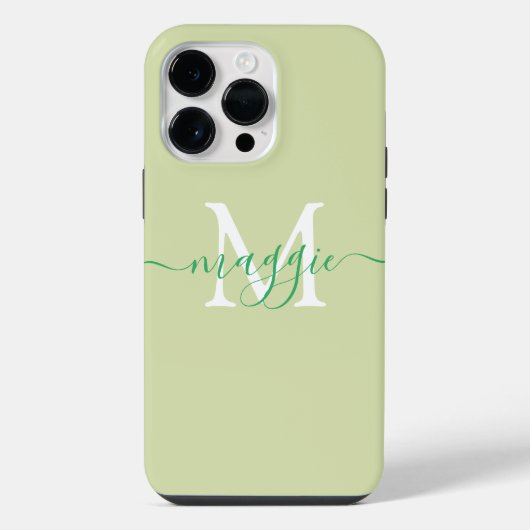 パステルスクリプトモノグラム Case-Mate iPhone 14 Pro Max iPhoneケース (裏面)