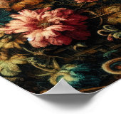 パステルスケッチのアンティークタペストリークロス ポスター (角)