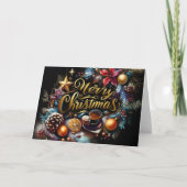 パステルスケッチのクリスマスお洒落 カード (正面)