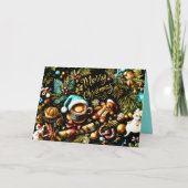 パステルスケッチのクリスマスお洒落 カード (正面)