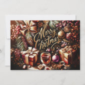 パステルスケッチのクリスマスお洒落 シーズンカード (正面)