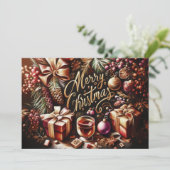 パステルスケッチのクリスマスお洒落 シーズンカード (スタンド正面)