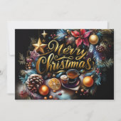 パステルスケッチのクリスマスお洒落 シーズンカード (正面)