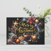 パステルスケッチのクリスマスお洒落 シーズンカード (スタンド正面)