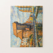 パステルスケッチのダのダンツィヒ歴史的なクレーンゲート ジグソーパズル (縦)