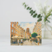 パステルスケッチのダンジヒアンバー通りとショップディ シーズンポストカード (スタンド正面)