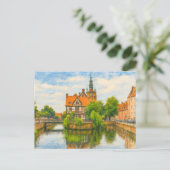 パステルスケッチのダンツィヒの古いミルオンラドゥニア缶 シーズンポストカード (スタンド正面)