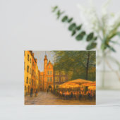 パステルスケッチの近くのダンツィヒ旧市街のレストラン シーズンポストカード (スタンド正面)